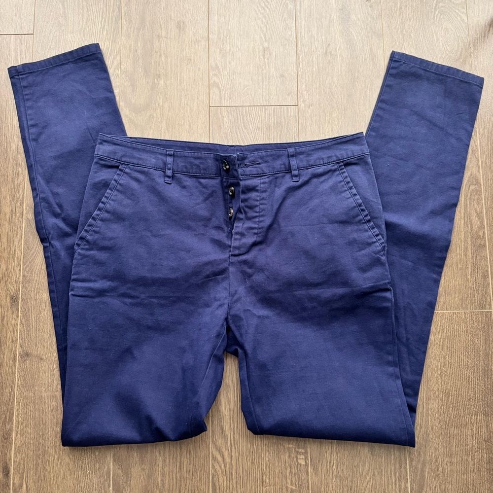 ASOS Blue Chinos Versatile Cotton-Blend Pants